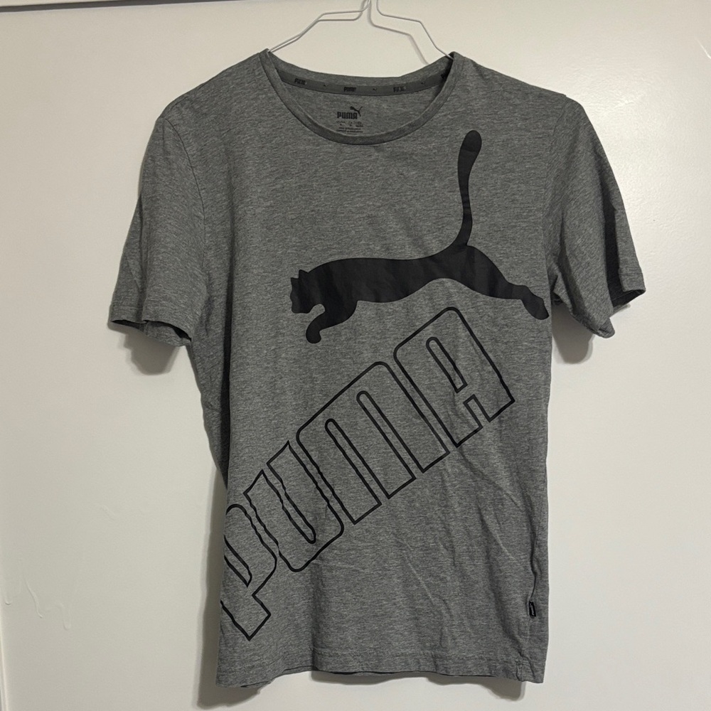 Puma Charcoal Gray Cat Graphic Tee